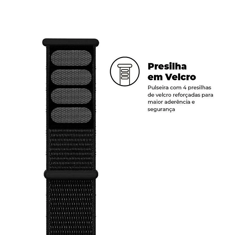 Case para Apple Watch 41MM (Series 7) + Pulseira para Apple Watch Ballistic - Gshield