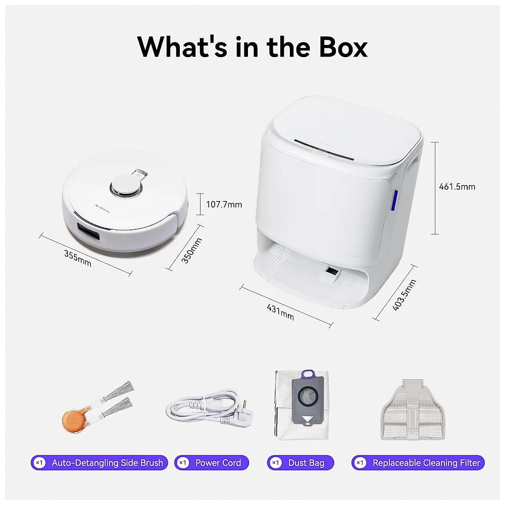 Robô Aspirador e Mop NARWAL Freo X10 Pro Branco 11.000Pa Sucção Auto Esvaziamento Base com Secagem