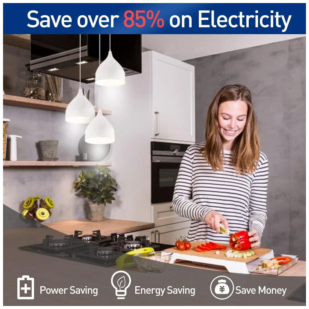Miniatura Lâmpada Led com 5000 Lumens Base E26, E27 5000K Branca Fria, 300W, 2 Un, 110v, ZP 40W, Branco