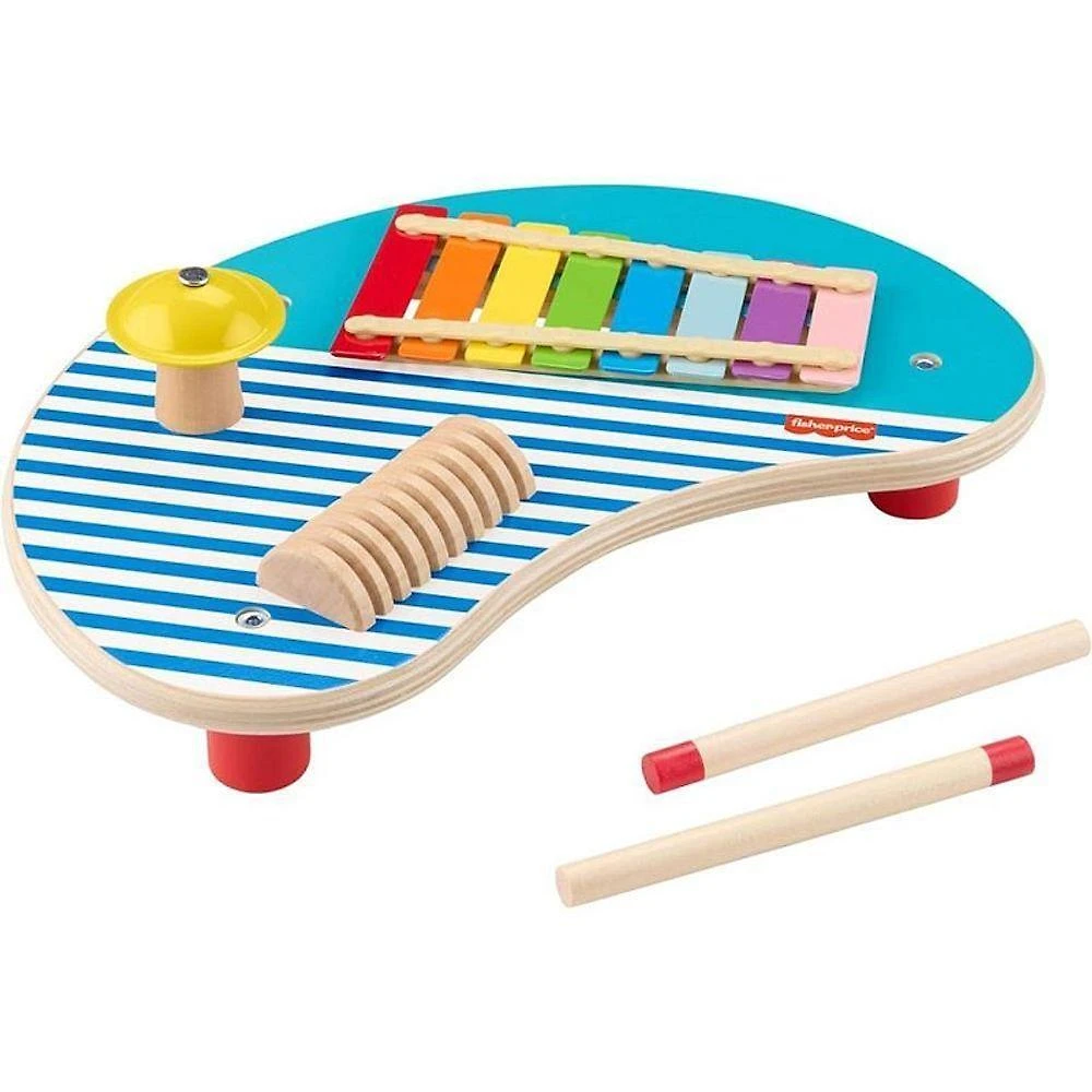 Mesa Musical Fisher-Price Wood 3 em 1 com Instrumentos Madeira Mattel