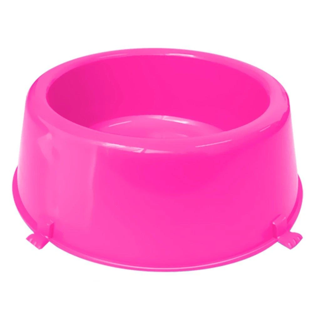 Comedouro Furacão Pet Classic Plástico Rosa - 370 mL