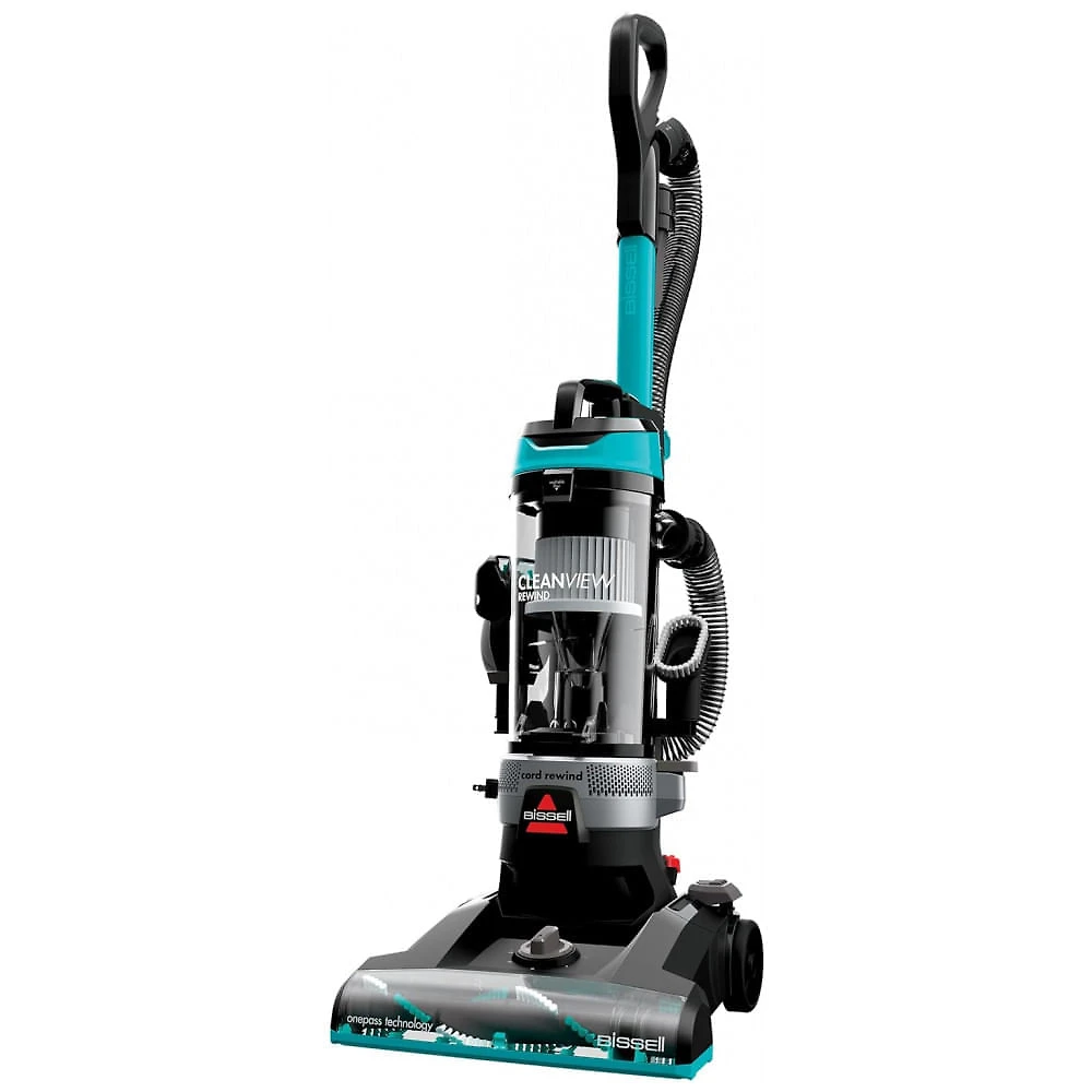 Aspirador de Pó 2 Litros com Rebobinamento Automático de Cabo e Bastão Ativo, 110V, BISSELL 2524, Preto e Azul