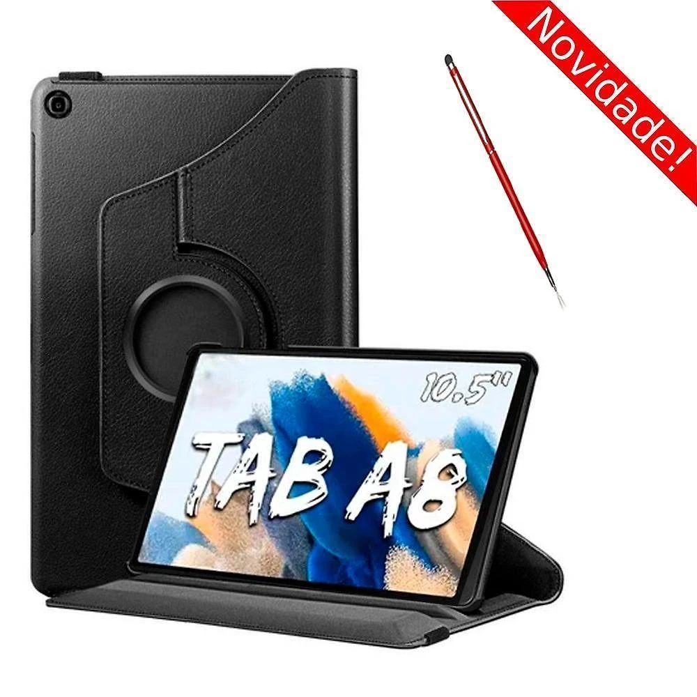 Kit Capa Tab A8 T290 T295 Giratória com Película e Caneta Touch Samsung