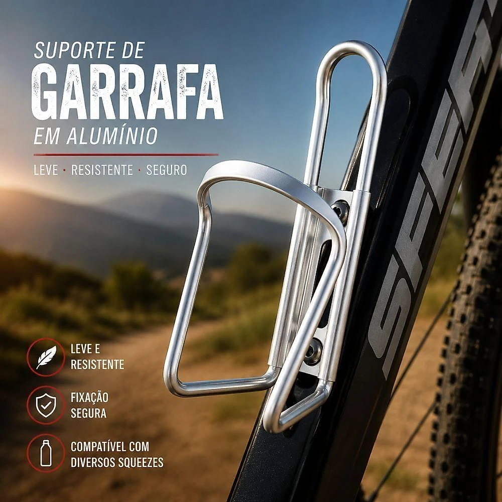 Suporte para Garrafa de Bicicleta Aluminio Leve Encaixe Firme Yeet