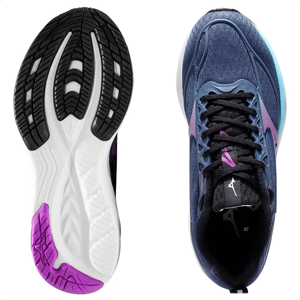 Tênis Mizuno Space 5 Feminino Azul / Rosa - 33