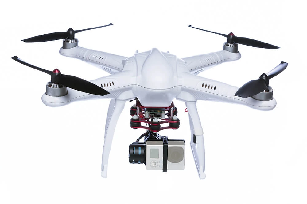 Miniatura Drone Free-X com Gimbal para GoPro Hero3 e Hero3+ e Hero4