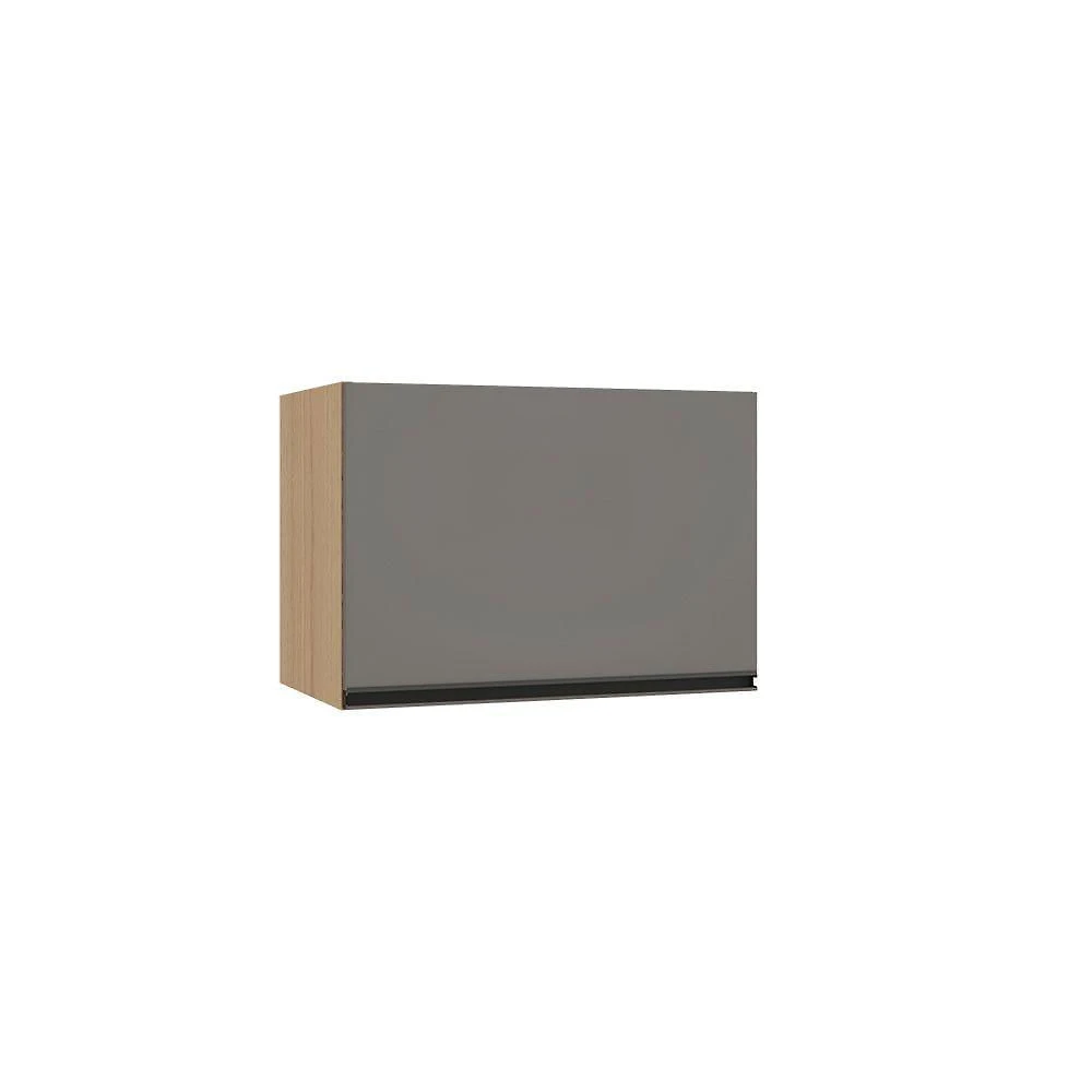 Armário Aéreo 60cm 1 Porta Essenza Luciane Móveis Andorra/cinza Puro