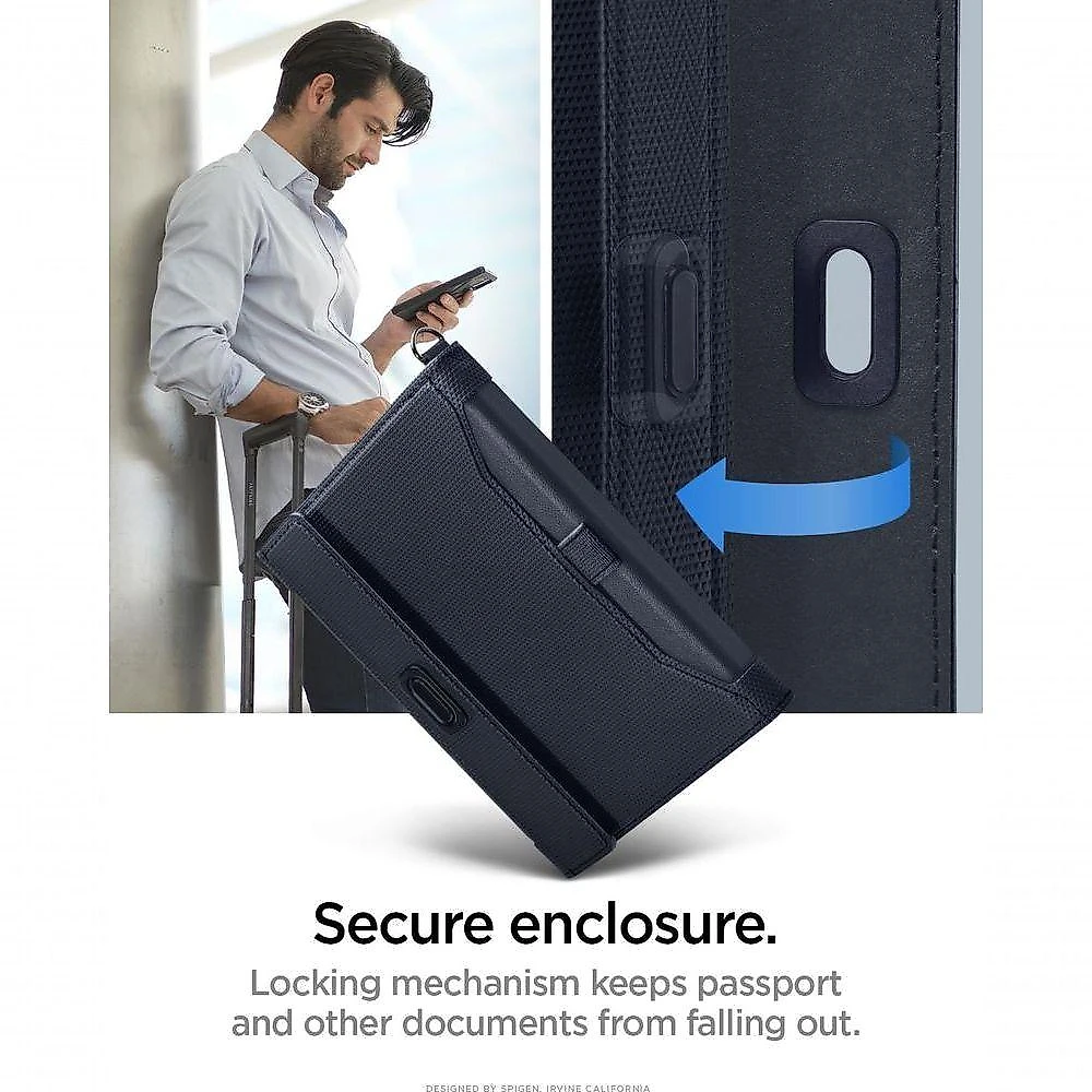 Porta-passaporte Spigen Passaporte Cartões Chip Spigen Life Capa Para Cartão Carteira Organizador De Documentos De Viage