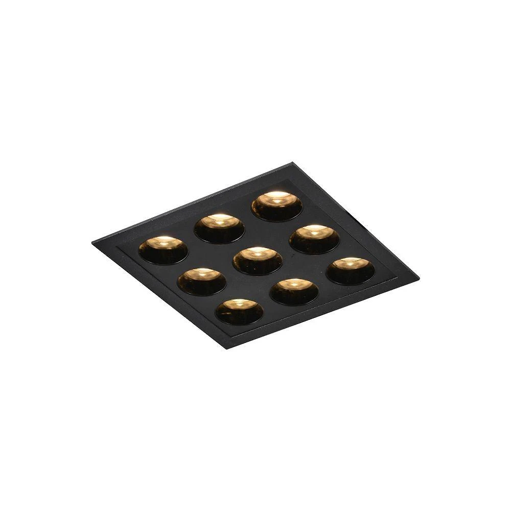 Spot De Embutir Nordecor Powerus Led 18w Bivolt Preto 3000k Luz Amarela