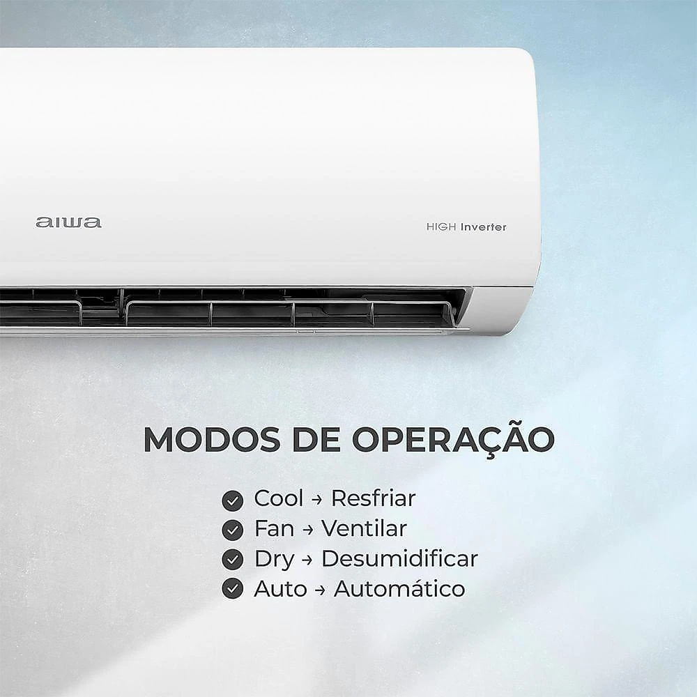 Ar Condicionado Aiwa Split High Wall High Inverter 24.000 Btus Frio AWS-AC-24F 220V