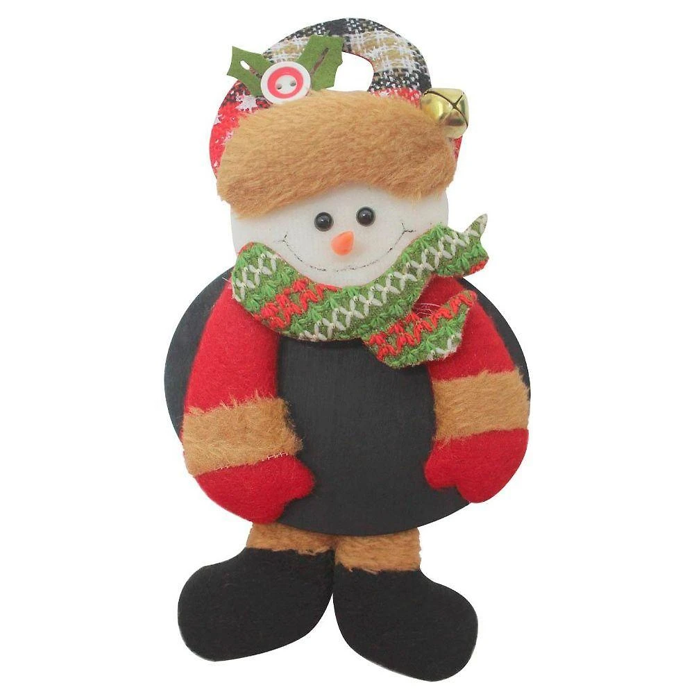 Kit 6 Enfeite Pendente Natal Com Lousa Boneco De Neve 18cm