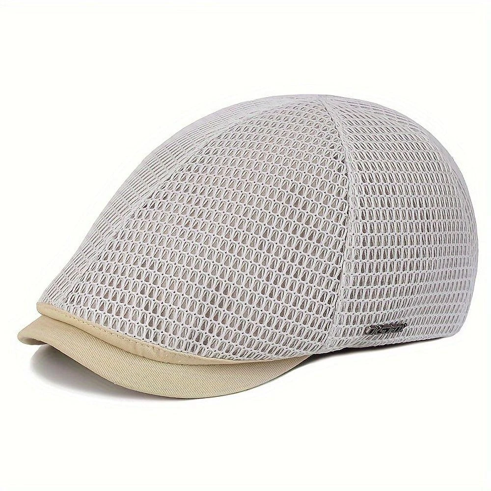 Boné Britanico De Malha Respirável Estilo Casual Fashion Unissex Ajustavel Caqui