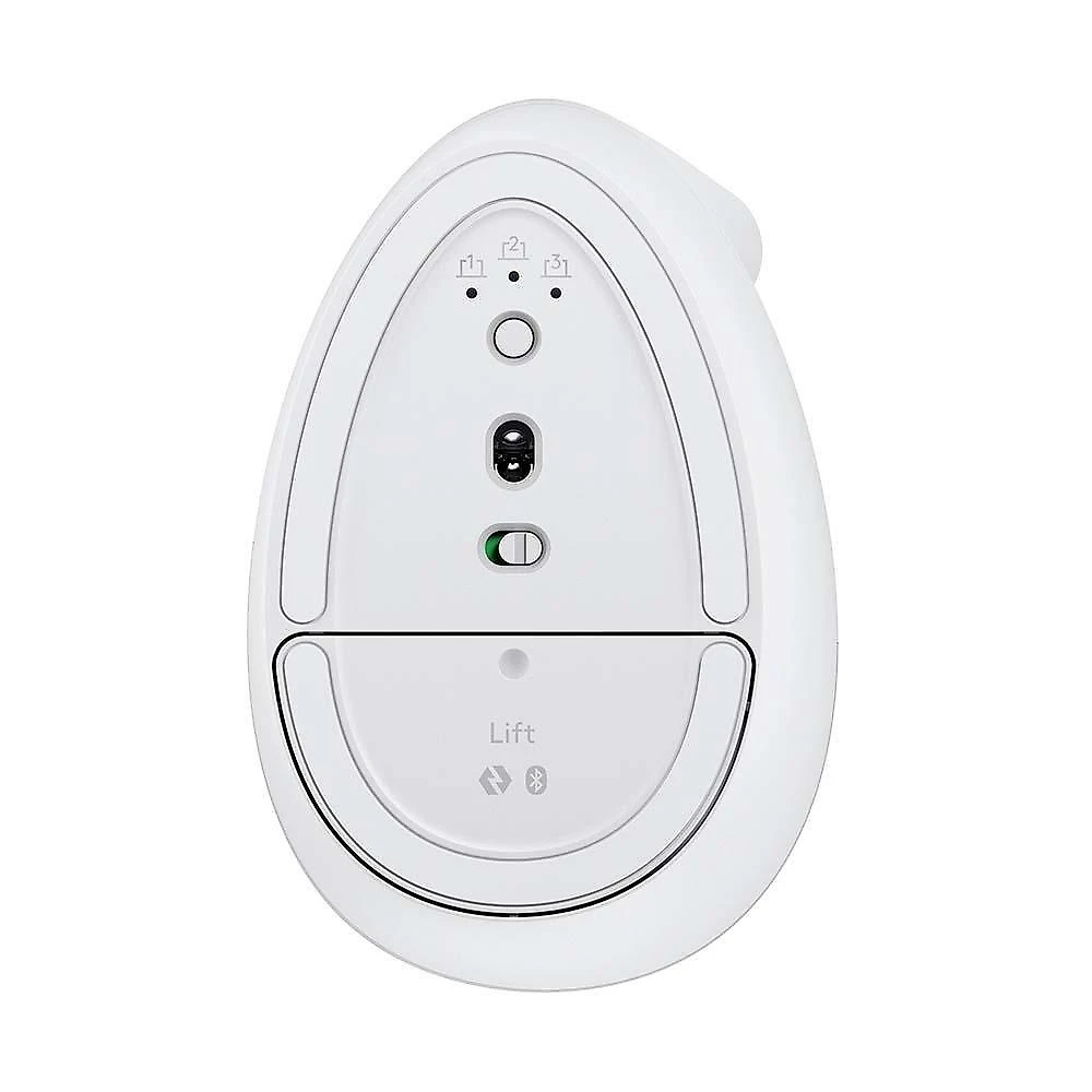 Mouse Sem Fio Logitech Lift, 4000 DPI, 6 Botões, Bluetooth, Ergonômico, USB, Branco - 910-006469