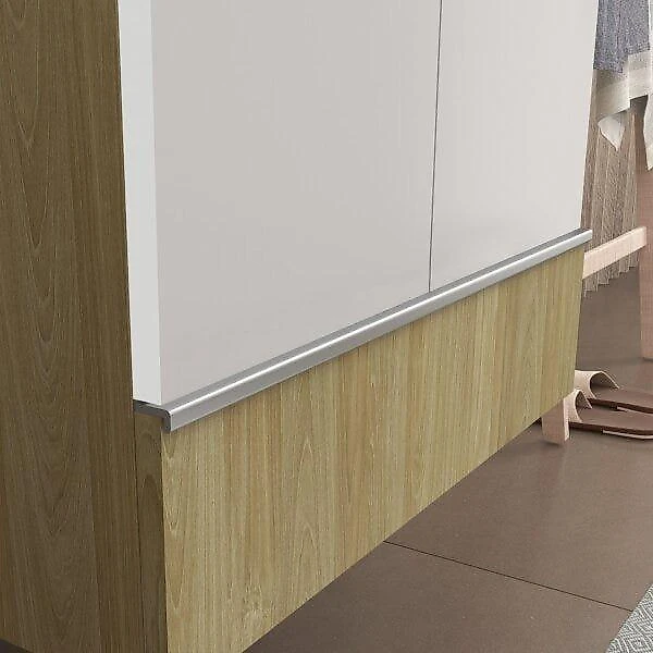 Gabinete para Banheiro Suspenso SLIM 60cm Bumi Wood/Branco