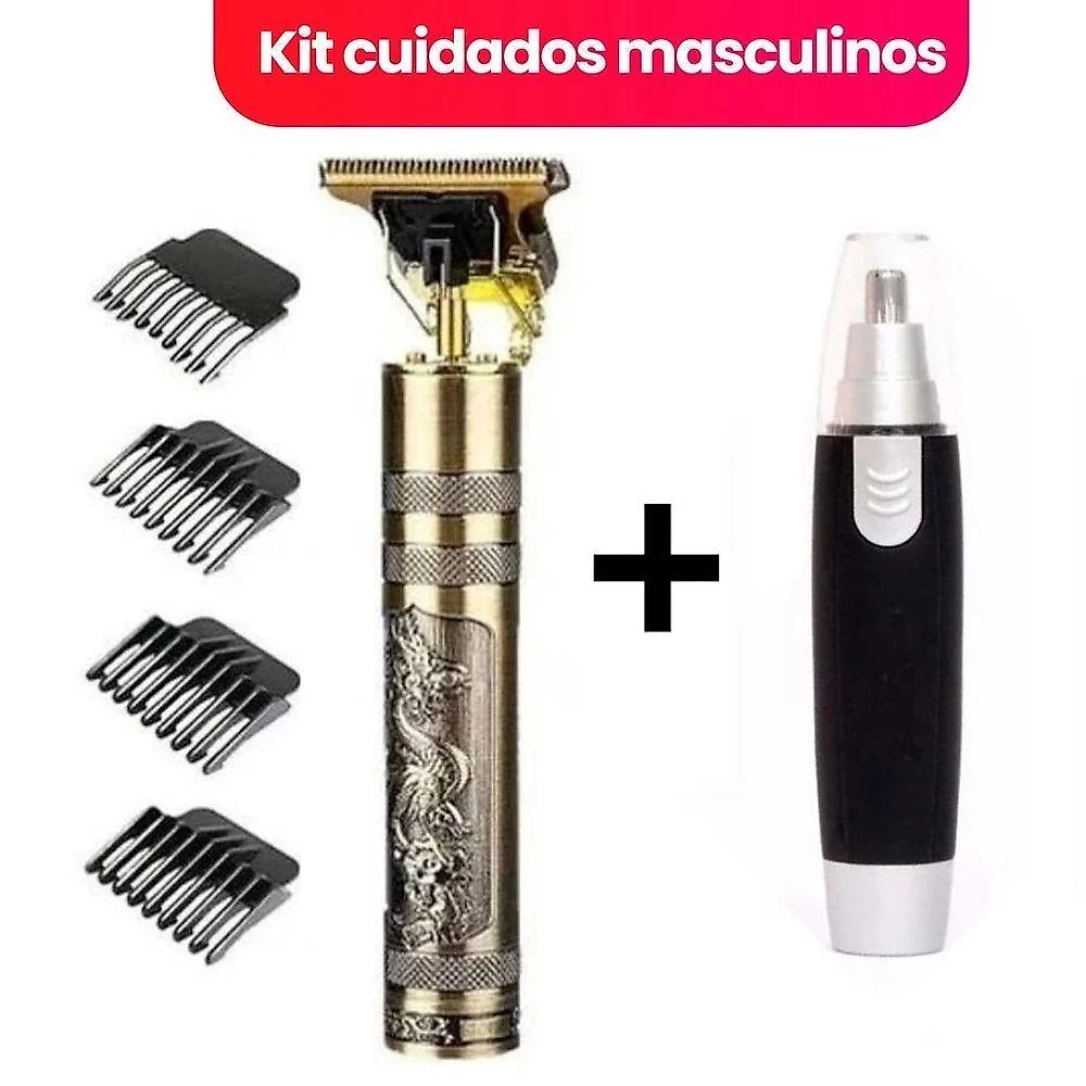 Kit Barbeador e Aparador de Pelos OEM Masculino Lâmina Aço Inoxidável Bateria Recarregável 3.7V 110V