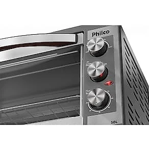 Forno Elétrico Philco PFE52P 50L Timer de 60 minutos Dupla Resistência Preto 110V