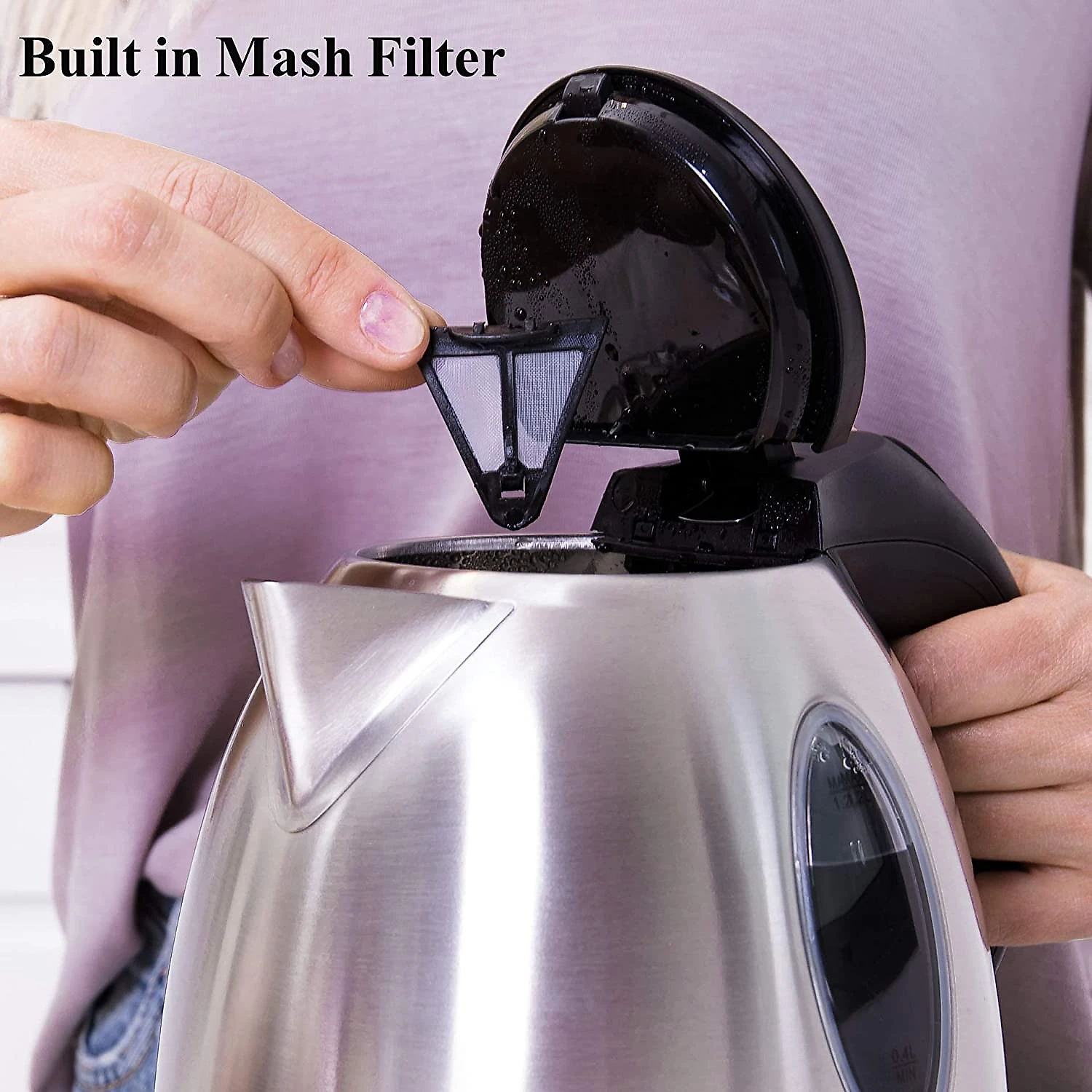 Mixpresso Chaleira Elétrica 12L com Desligamento Automático A ço Inoxidável 1500W110V Prata