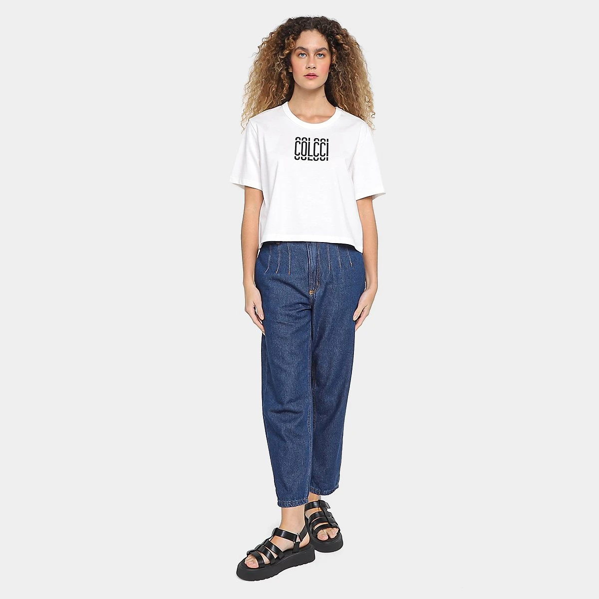 Miniatura Camiseta Colcci Casual Feminina Off White - EP
