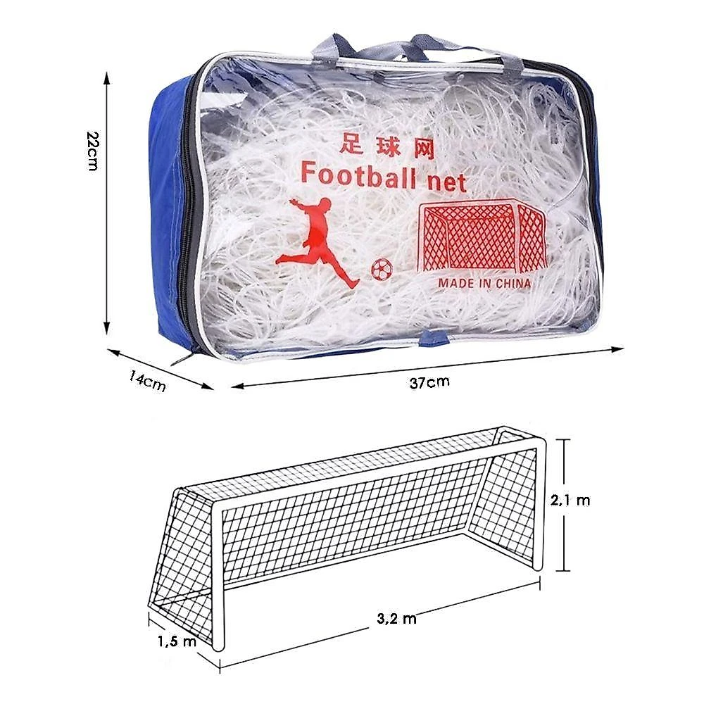 Kit 2 Redes de Futebol Futsal SU-RED4 Poliéster Branco AB Mídia