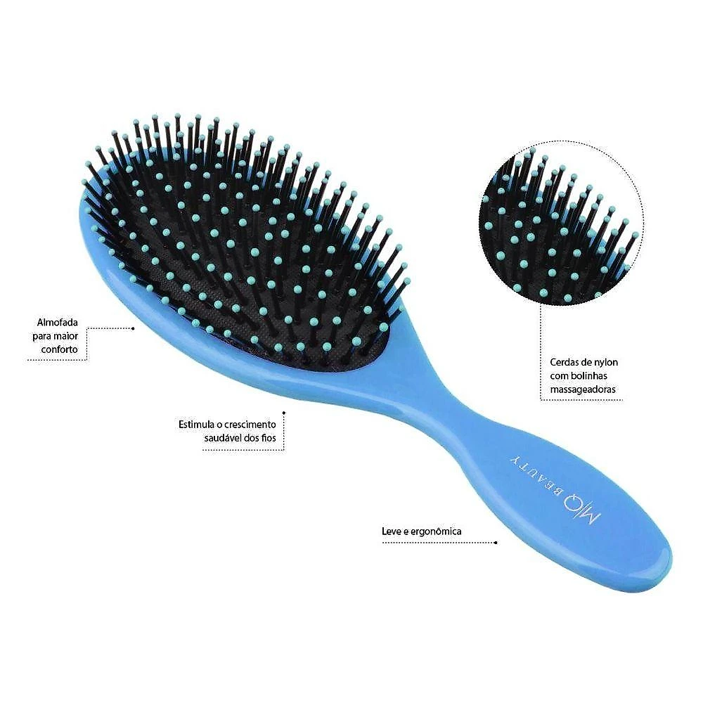 Escova Mq Beauty Oval Media Almofadada Nylon 05.018