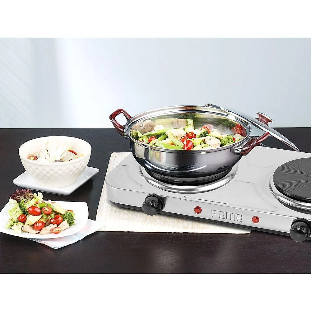 Fogão Elétrico Fama FFG01 Inox 2 Bocas 2000W 220V
