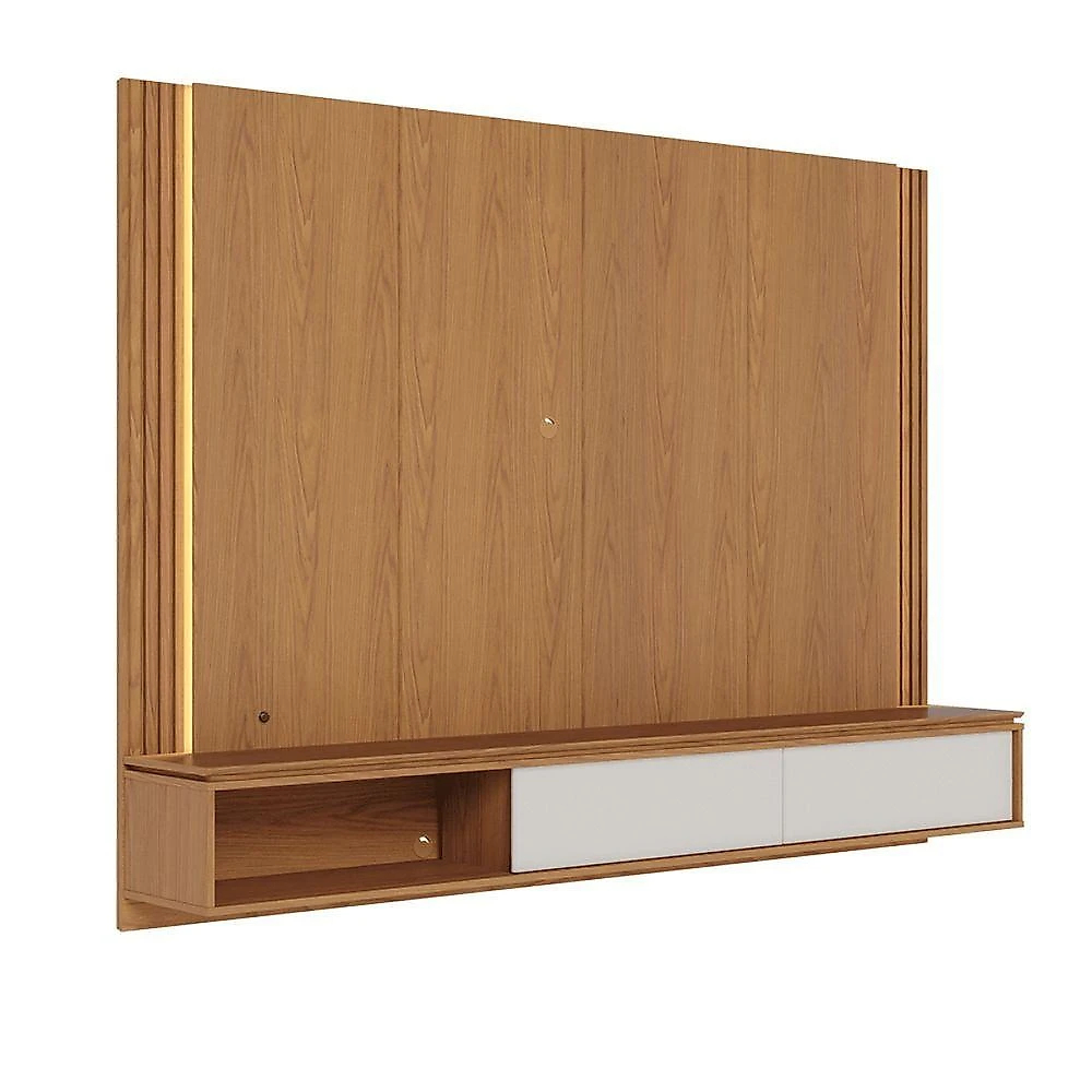 Conjunto de Buffet e Painel Mabel para TV 75 217CM MDP MDF Freijo Off White Colibri Móveis webcontinental-7901034159111