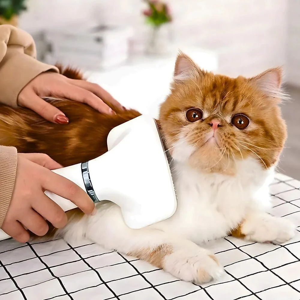 Secador Elétrico com Escova para Pets Utimix 2 em 1 Removedor de Pelos Cães e Gatos 300W 110V