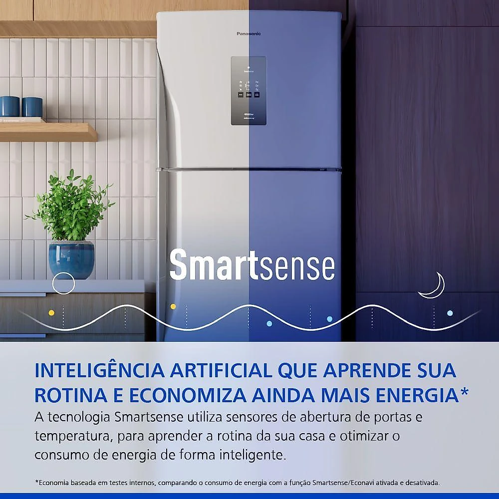 Geladeira Panasonic Intuitive+ NR-BT71 Frost Free Inverter 494L Branca 220V