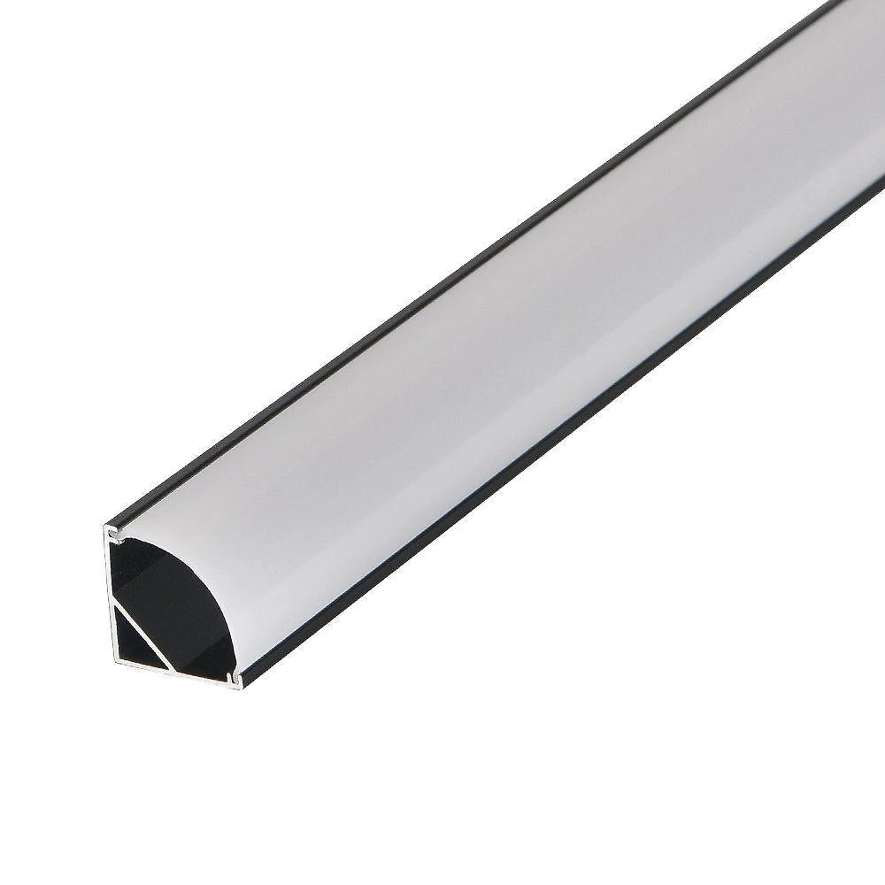 Perfil de Sobrepor para Fita LED Aris 15mm 3 Metros Preto Nordecor Iluminação