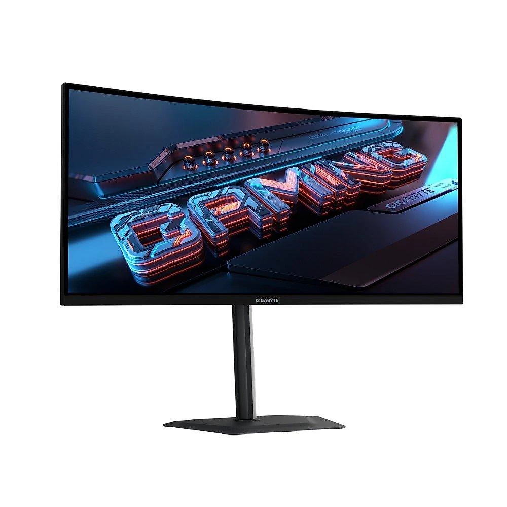 Monitor Gamer Curvo Gigabyte 34", QHD, 200Hz, 1ms, VA, Adaptive-Sync, FreeSync Premium, HDR 400, Som Integrado, Preto - G34WQC2