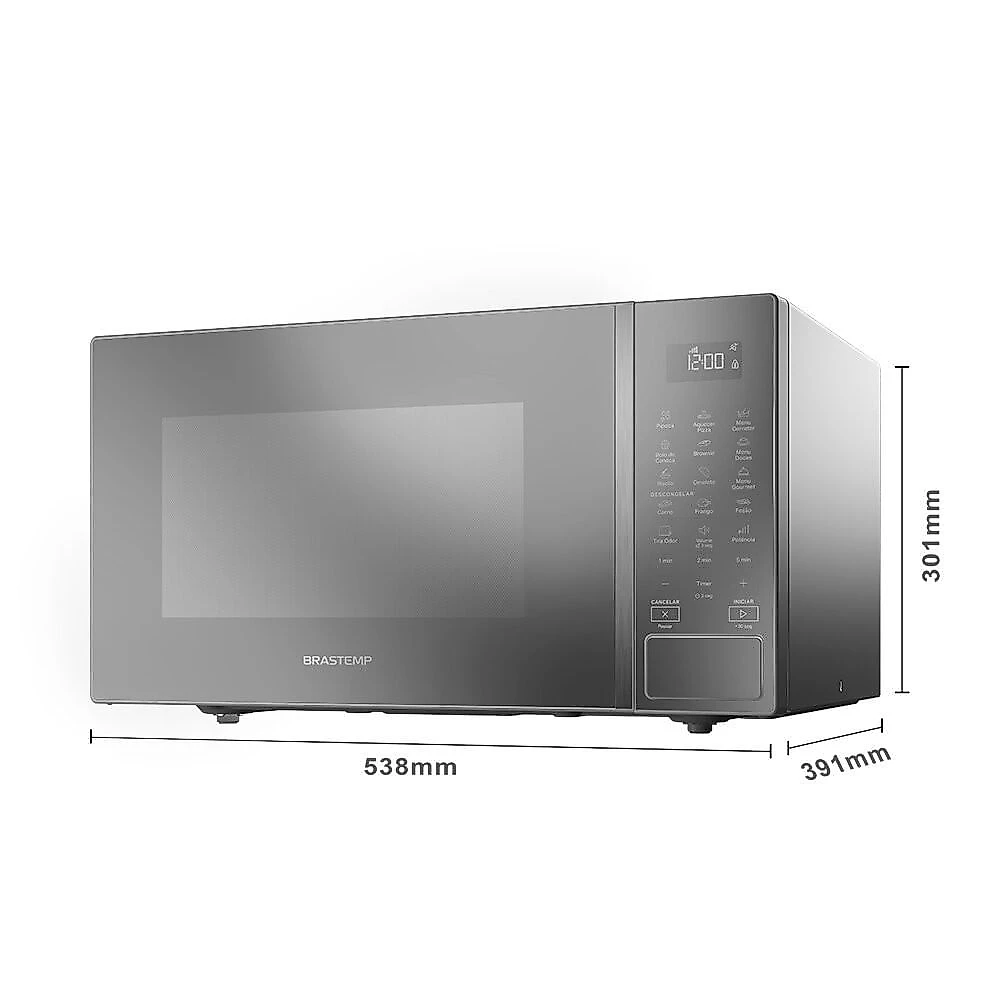 Micro-ondas Brastemp 32 Litros 18 Receitas Pré-Programadas BMS46AR Inox - 110V