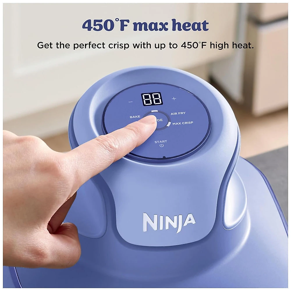 Ninja Air Fryer Crispi Fritadeira 4 em 1 Sistema de Cocção Portátil 3,78 litros, 6 Copos de Vidro, Placas Crocantes, Tampa de Armazenamento Inclusas