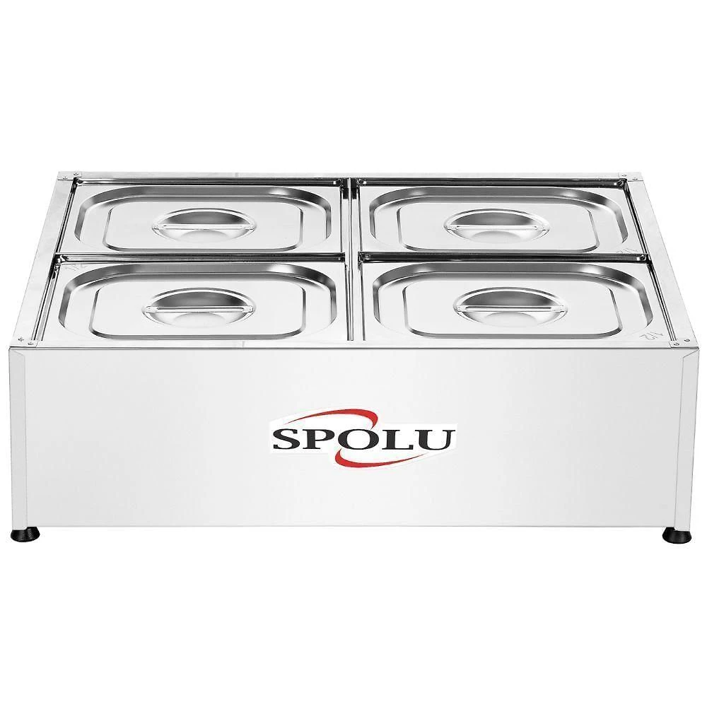 Buffet Salada de Bancada SPL510BC Conserva e Resfria Alimentos com 4 Cubas Inox Spolu