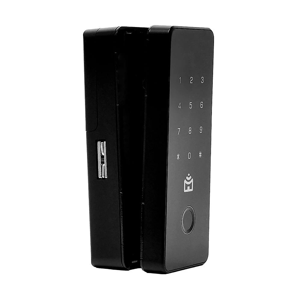 Fechadura Digital de Sobrepor Positivo Casa Inteligente com Biometria, Senha e Tag – Com Teclado Touch – Preta