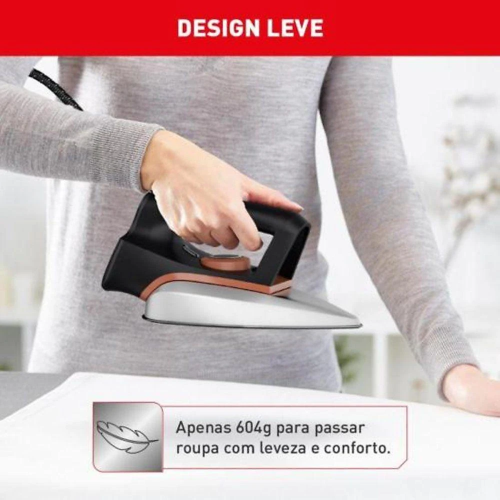 Ferro A Seco Arno Drygliss 1200w Preto Terracota 220V