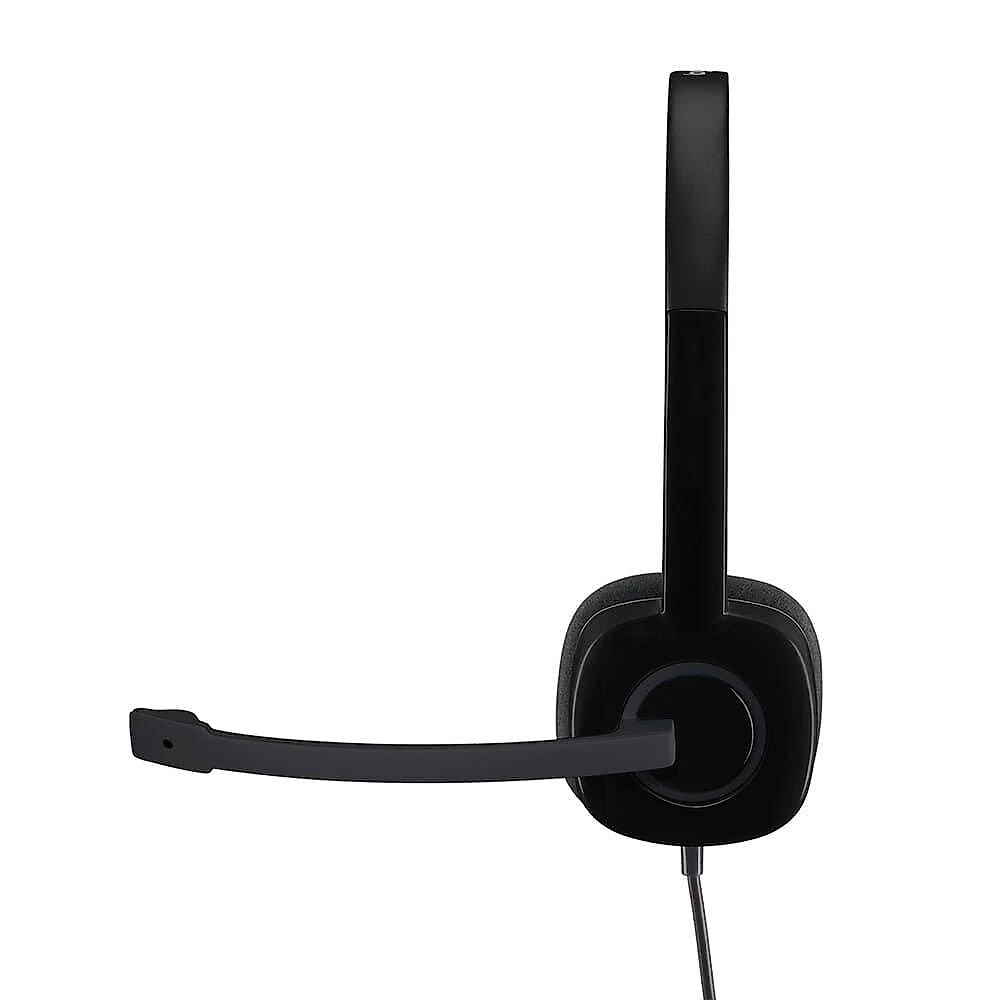 Headset com fio Logitech H151 com Microfone com Redução de Ruído e Conexão 3,5mm - 981-000587