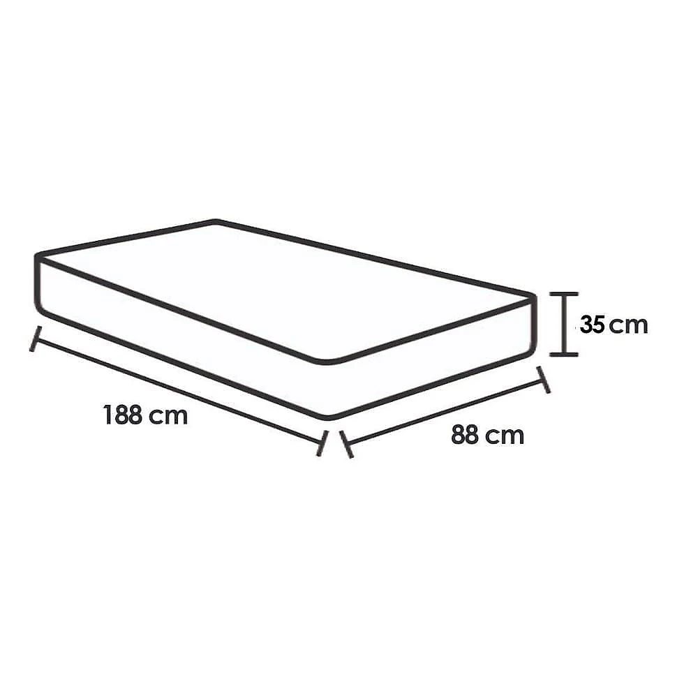 Colchão Solteiro Molas Ensacadas D33 Pillow Top 88x188x35CM Bege Ortobom