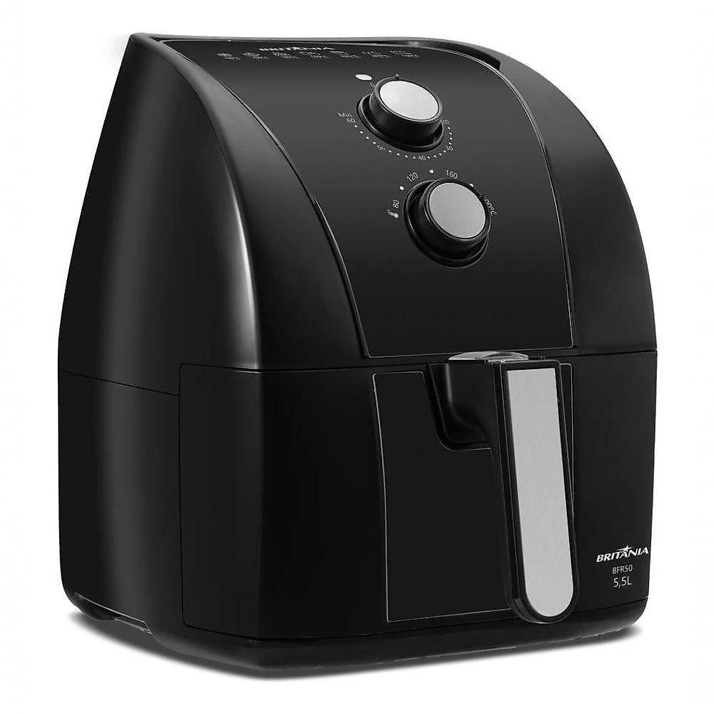 Fritadeira Elétrica Air Fryer BFR50 5,5L 1500W com Revestimento Antiaderente Redstone Preto 110V