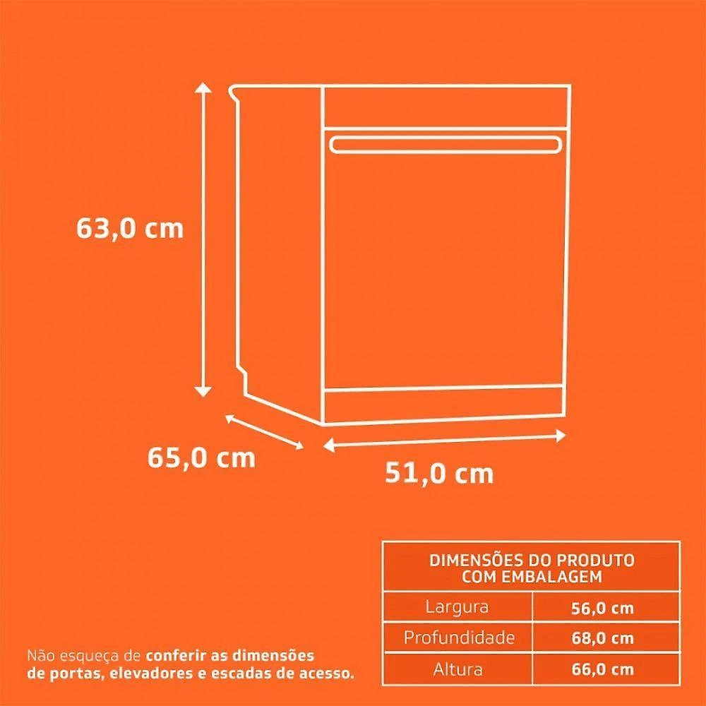 Lava Louça Brastemp 8 Serviços Inox Blf08bsbna Inox 220V