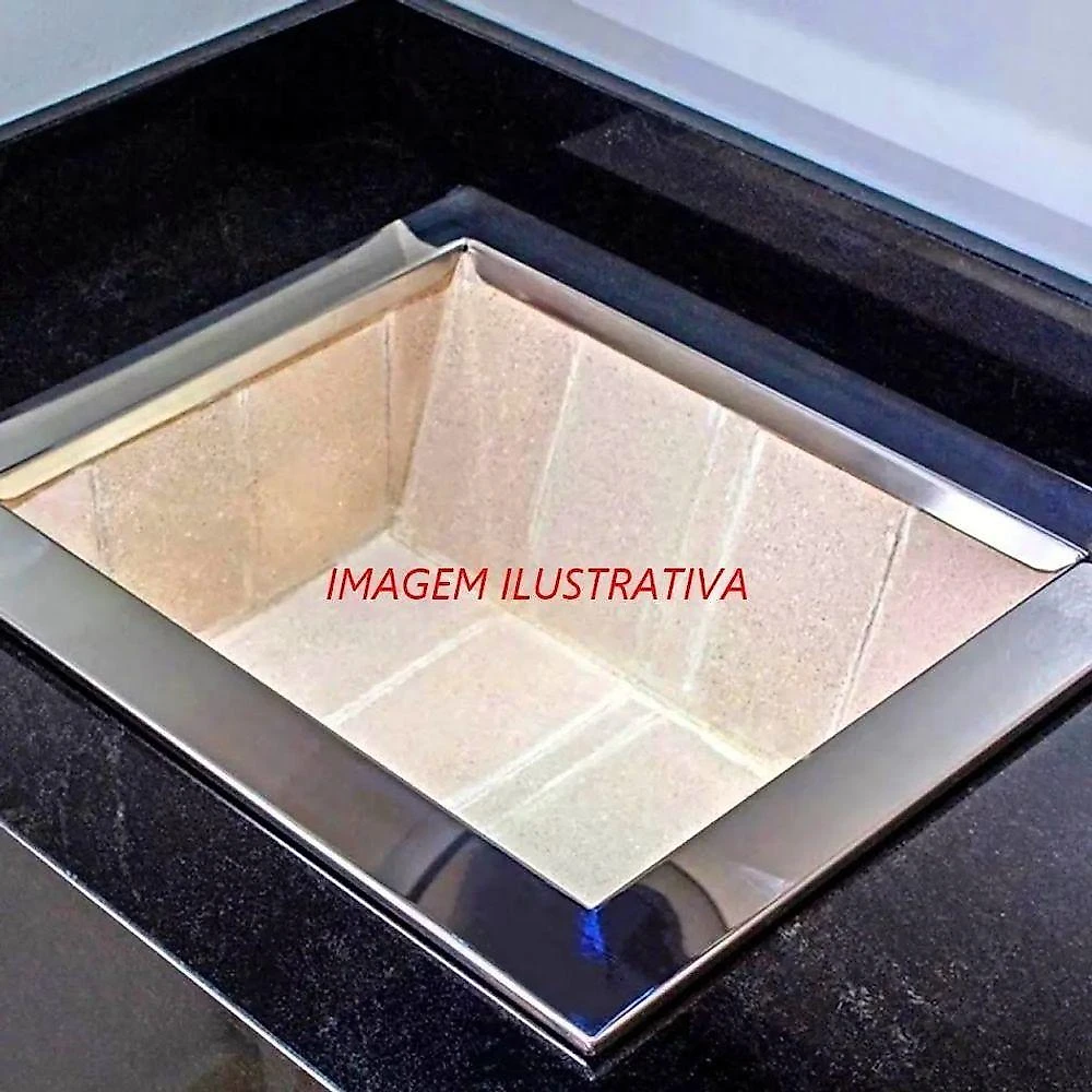 Churrasqueira Caixa Braseiro Gourmet em Aço 60x45x28cm Preta Metalmig