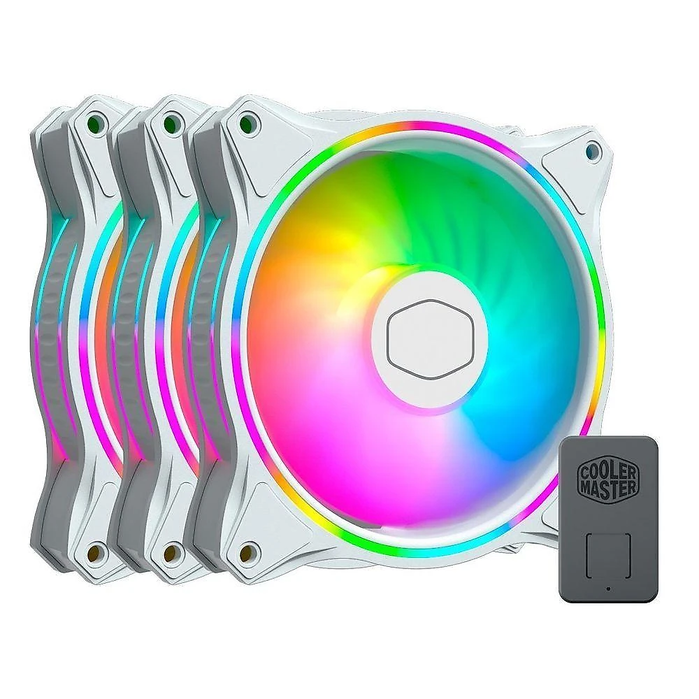 Fan Gabinete Masterfan Mf120 Halo Rgb 120mm 3unid. Branco