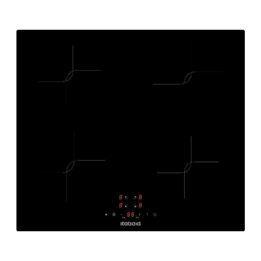 Cooktop itatiaia master 4 bocas vidro preto indução 220v cimas2003