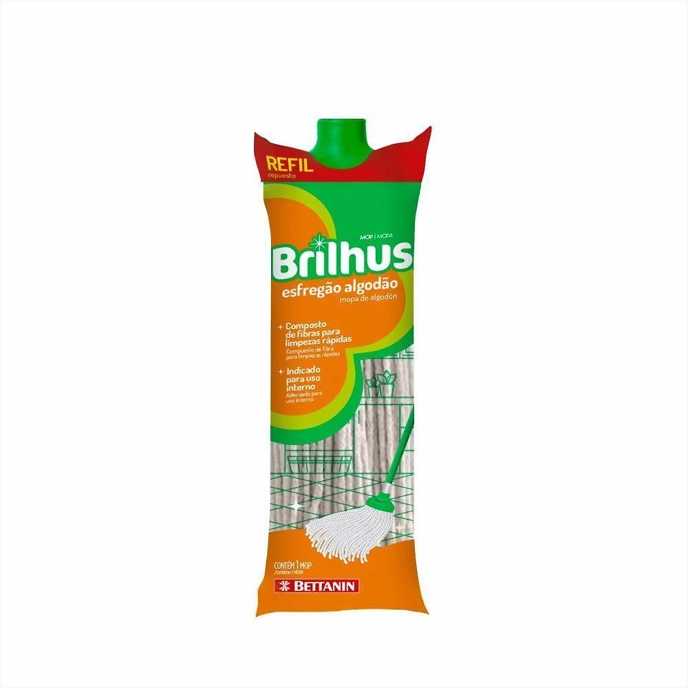 Brilhus Refil Mop Esfregão Algodão
