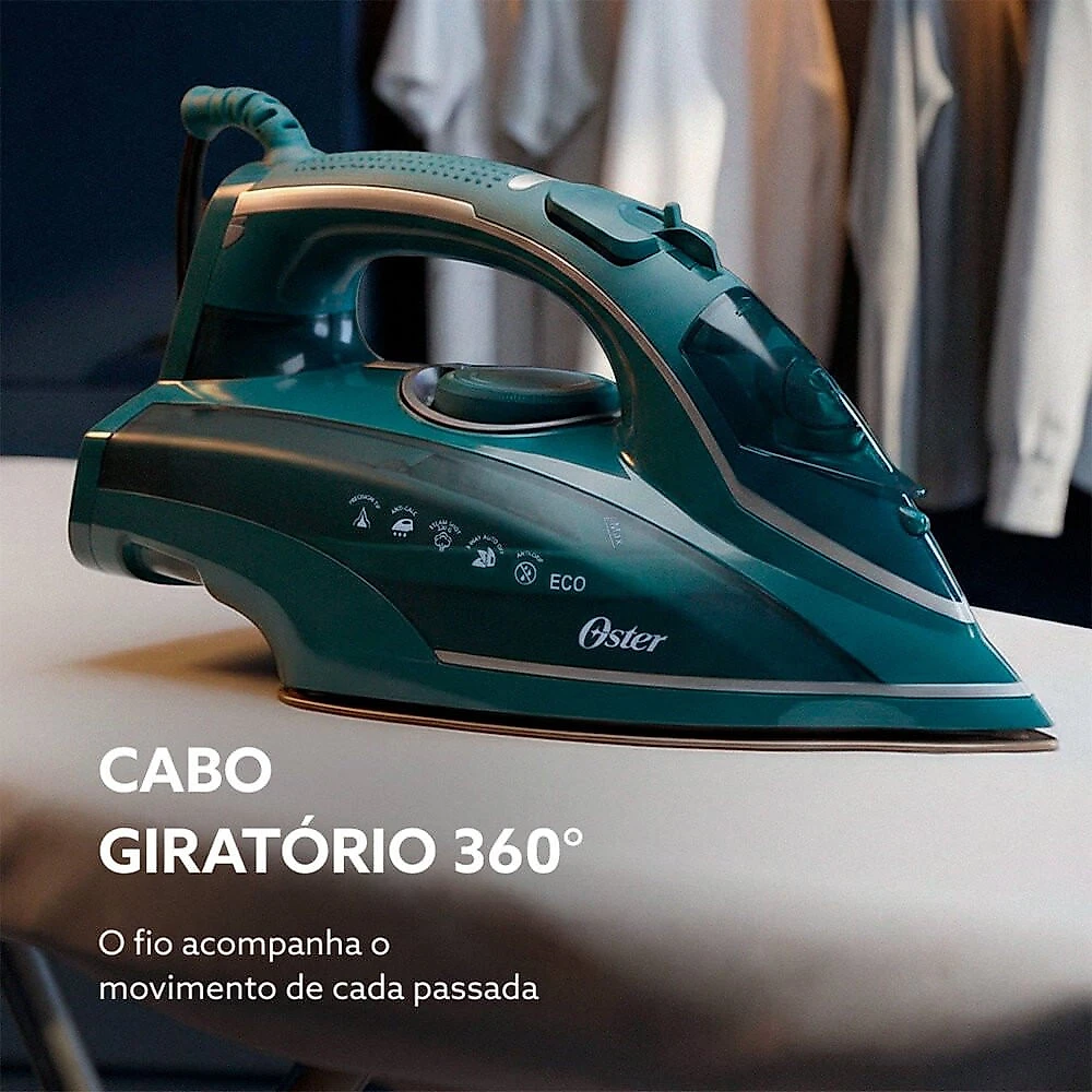 Ferro de Passar a Vapor GCSTDPA8002 Diamond Tech Cabo Giratório 360 graus Oster Cinza - 110V