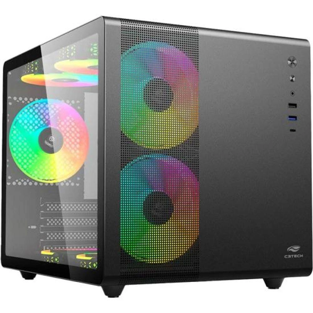 Gabinete Gamer C3tech Aquarius Mt-g710 Sem Fans Preto [f002]