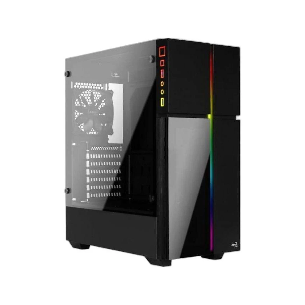 Gabinete Gamer Playa Mid Tower ATX Micro ATX Mini ITX Aco RGB Preto Aerocool