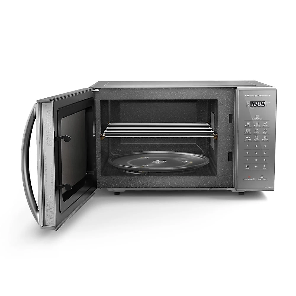 Miniatura Microondas Panasonic Dupla Refeição 27L Prata - ST55LMRU 110v