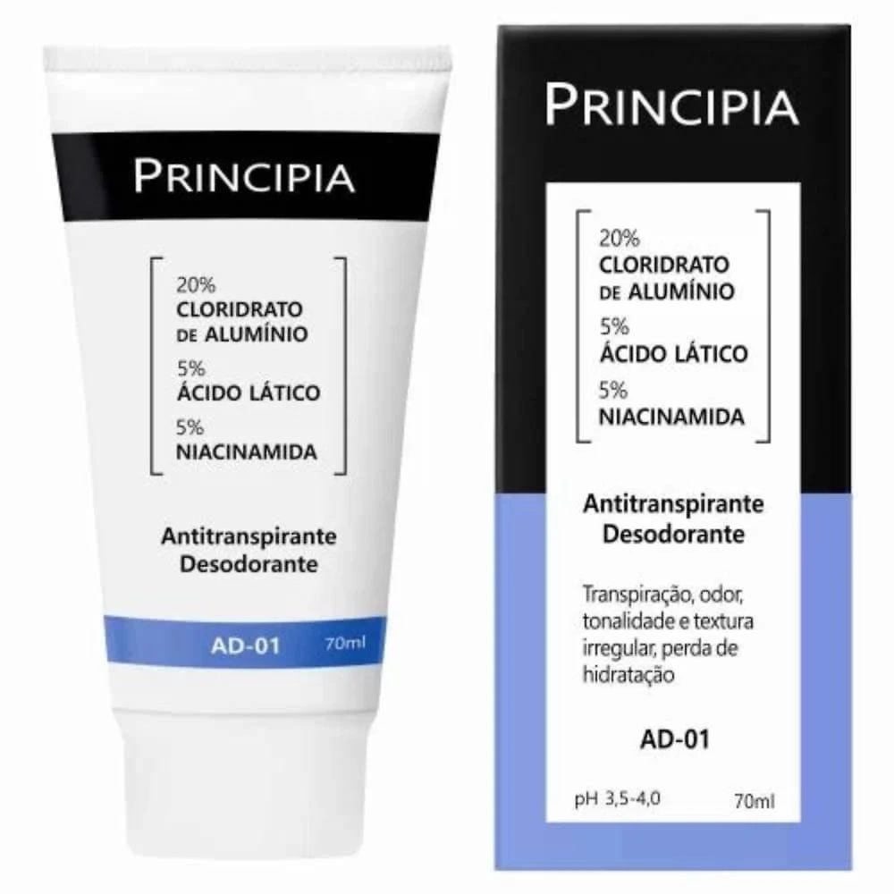 Antitranspirante Desodorante Principia Skincare Ad-01 5% Ácido Lático+5% Niacinamida 70ml
