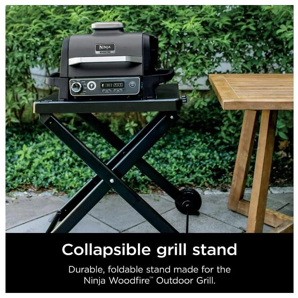 Suporte Dobrável Ninja XSKSTAND para Grill Woodfire OG700 Externo Aço com Pintura 58 cm Altura e Porta-Utensílios