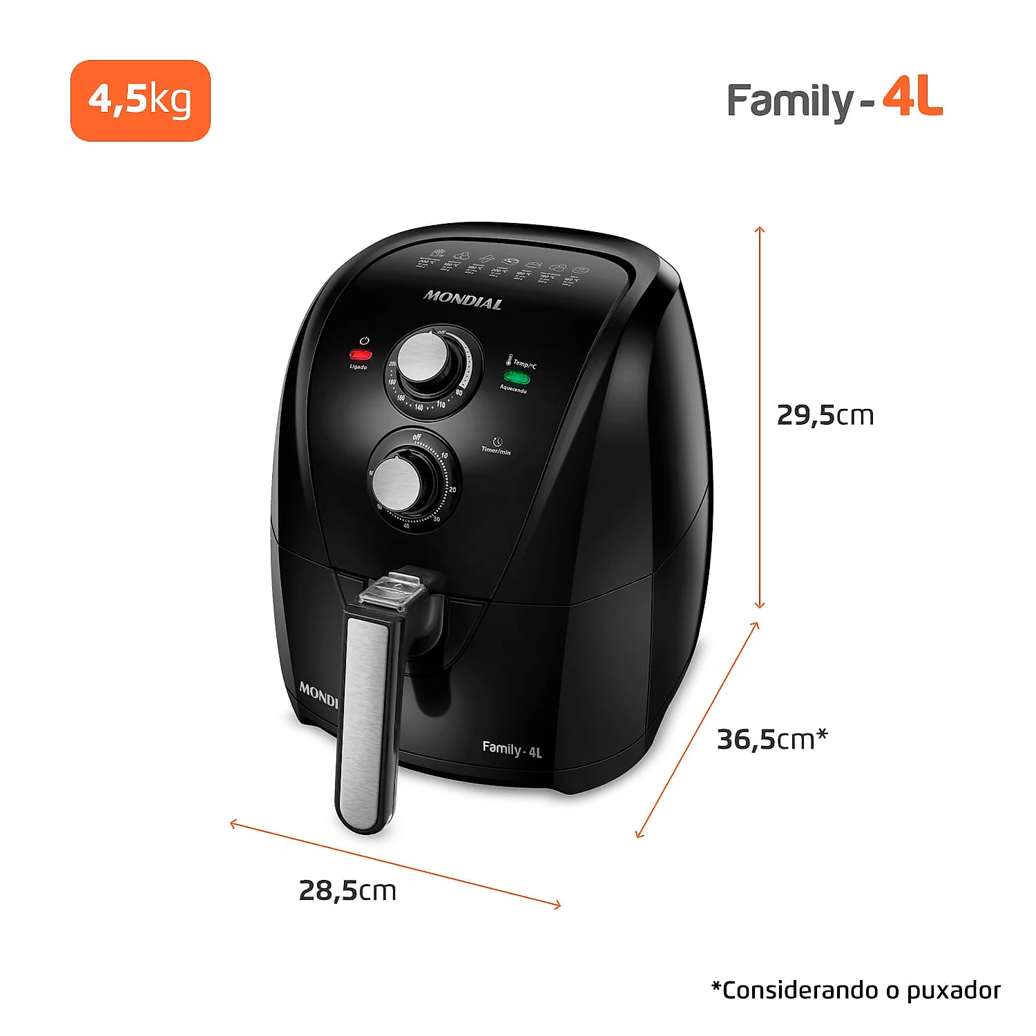 Fritadeira a Ar Mondial - AFN-40-FB AIR FRYER AFN-40-FB 127V/60HZ .